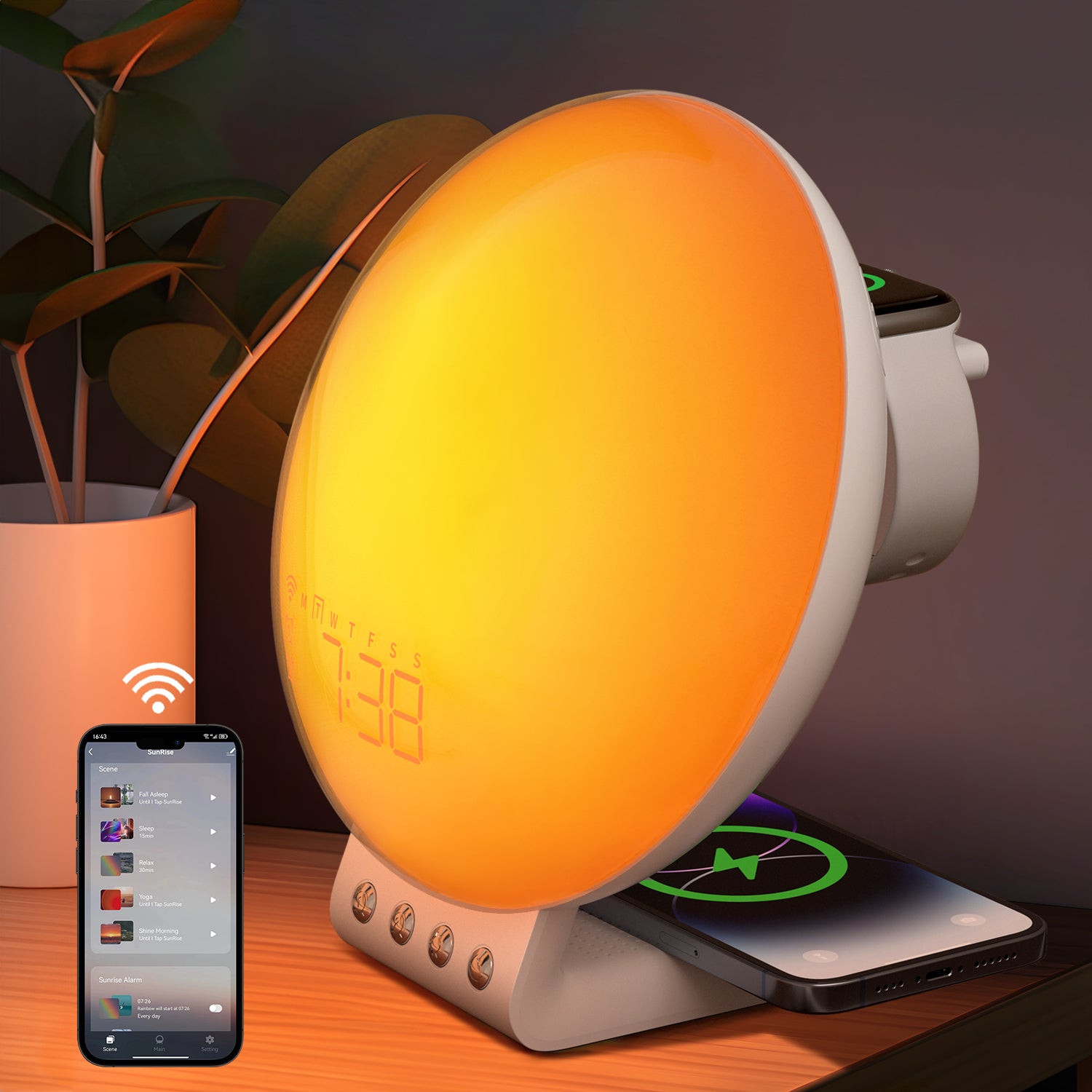 Dekala Arkenstone™ Smart Sleep Sunrise Alarm Clock With White Noise