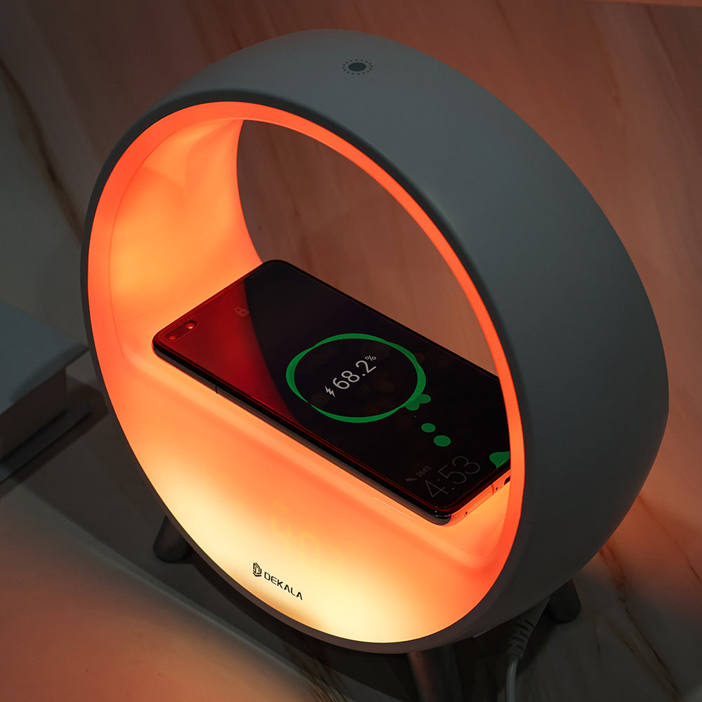 Smart Alarm Clock with Wireless Charger, sunrise alarm clock with wireless charger