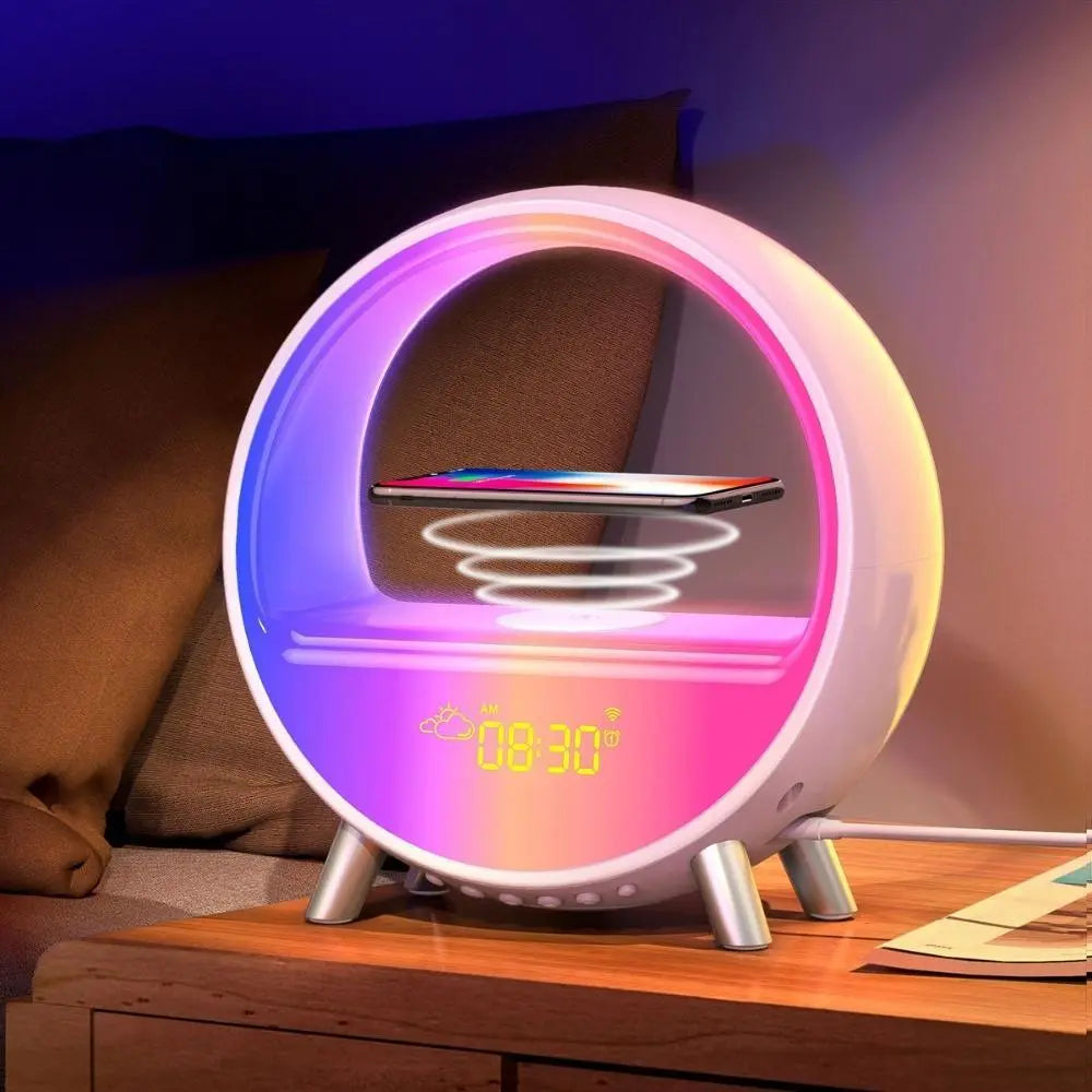 Smart Sleep Alarm Clock with Wireless Charging, Sound Machine - Arches™