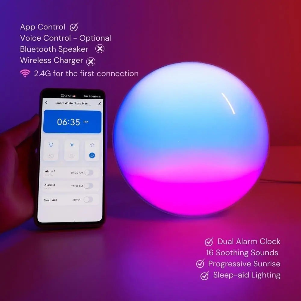 Dekala Arkenstone™ Smart Sleep Sunrise Alarm Clock With White Noise