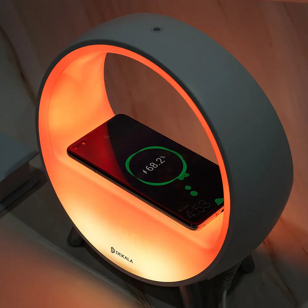 sunrise alarm clock with wireless charger