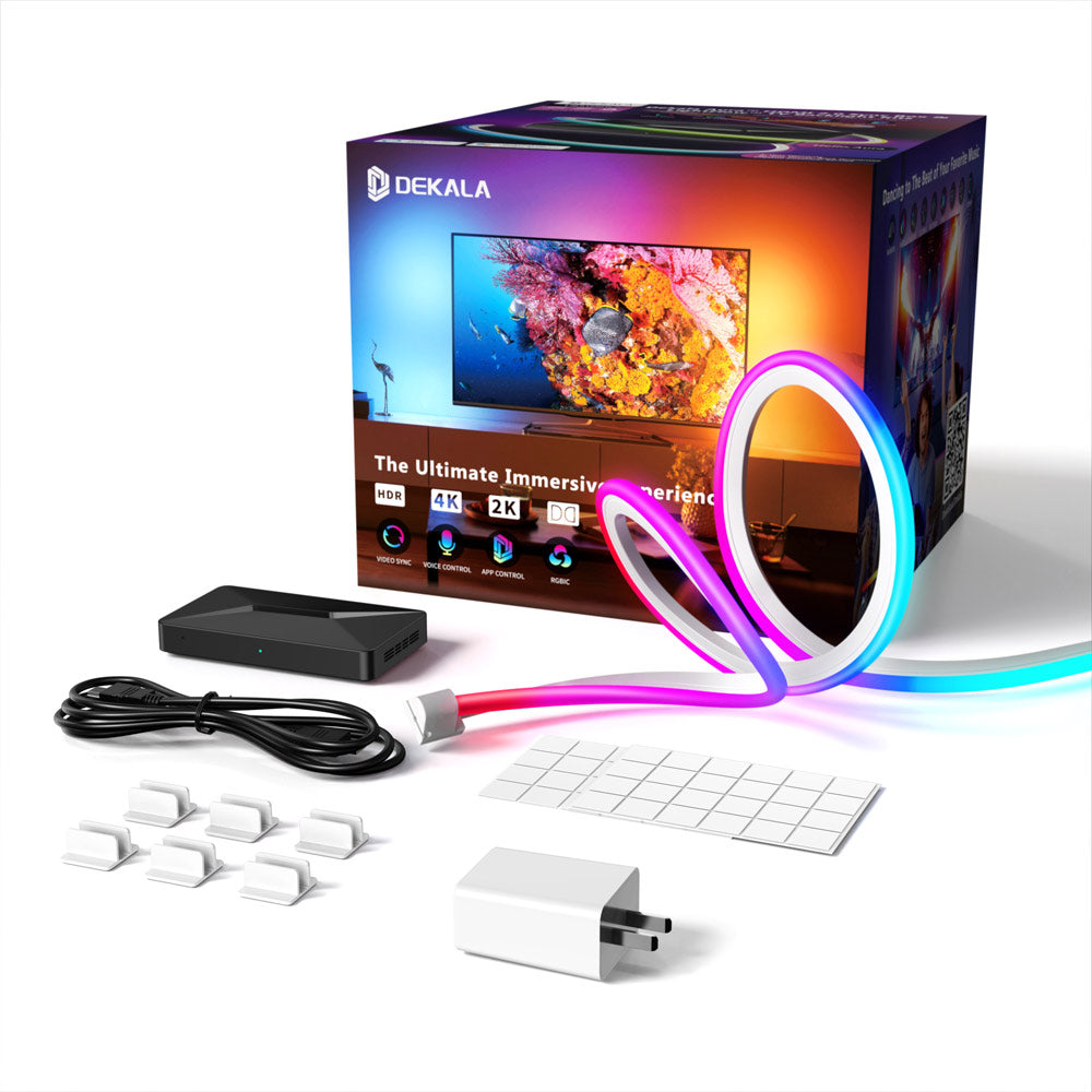 Govee - DreamView T2 DUAL TV 55-65 SMART LED Achtergrondverlichting Rgbic Wi Fi Ab Govee - DreamView T2 DUAL TV 55-65 SMART LED Achtergrondverlichting Rgbic Wi Fi Ab